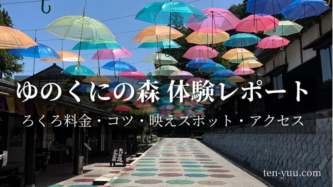 ゆのくにの森 アンブレラスカイ｜加賀伝統工芸村の映えスポットとろくろ体験レポート【石川県小松市】